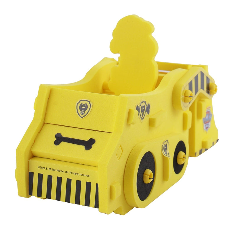 Li'l Wizards Paw Patrol Rubble Build N' Play , Easy To Build 3D Foam Vehicle-Moving Wheels