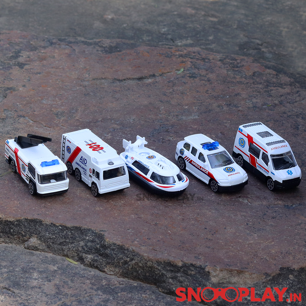 5 in 1 Ambulance Set For Kids (Toy Cars Playset)