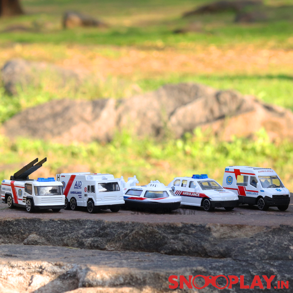 5 in 1 Ambulance Set For Kids (Toy Cars Playset)