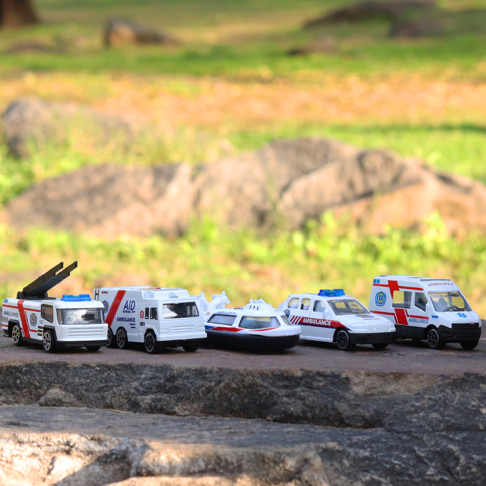 5 in 1 Ambulance Set For Kids (Toy Cars Playset)