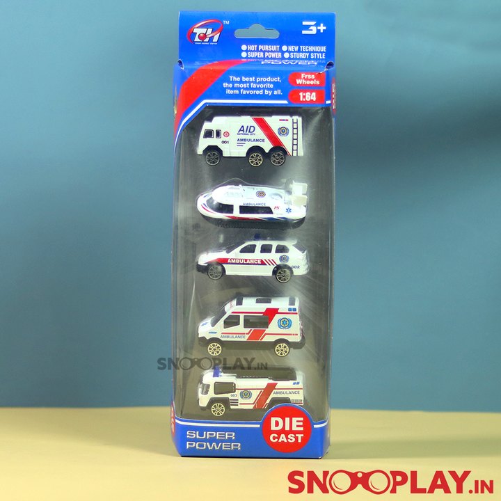 5 in 1 Ambulance Set For Kids (Toy Cars Playset)