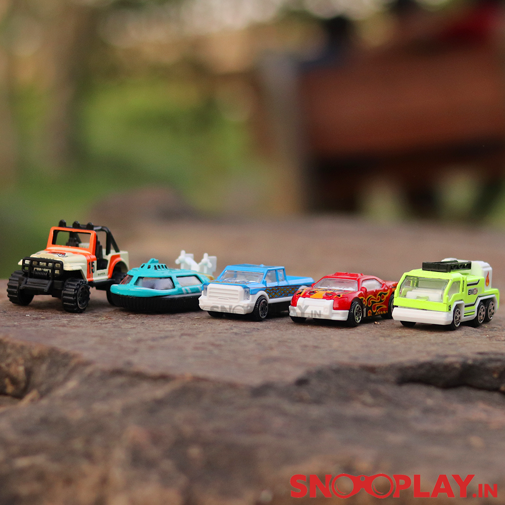5-in-1 Cars & Vehicles Playset (Metal & Plastic)