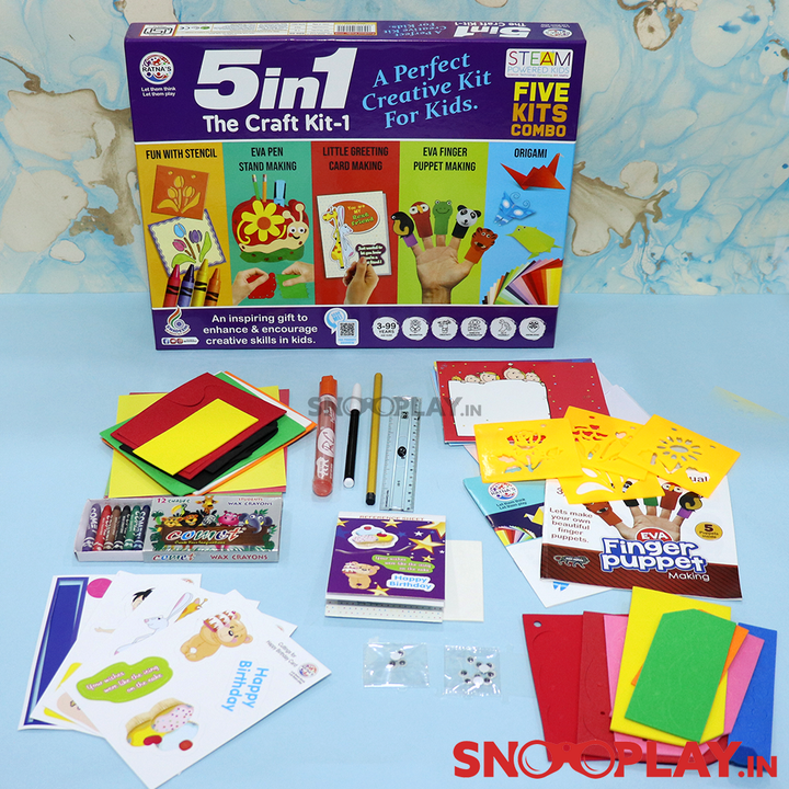 5 in 1 Craft Kit For Kids - Art & Craft