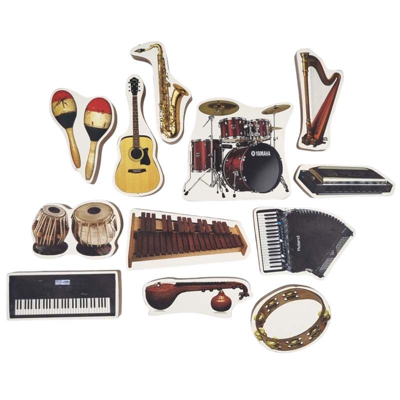 Musical Instruments Wooden Toys for Kids- 12 Pieces