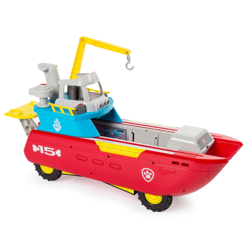 Paw Patrol 2-in-1 Mode Sea Patroller With The Moveable Crane & Attachable cage