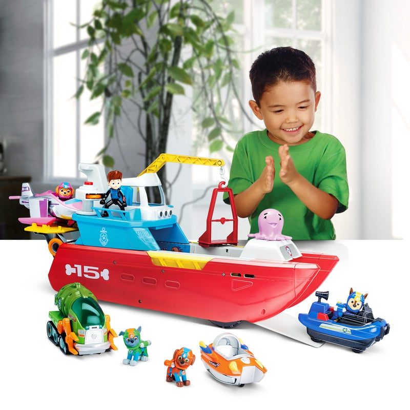 Paw Patrol 2-in-1 Mode Sea Patroller With The Moveable Crane & Attachable cage