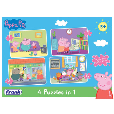 Peppa Pig - 4 in 1 Puzzle - 9, 12, 18 & 24 Pieces