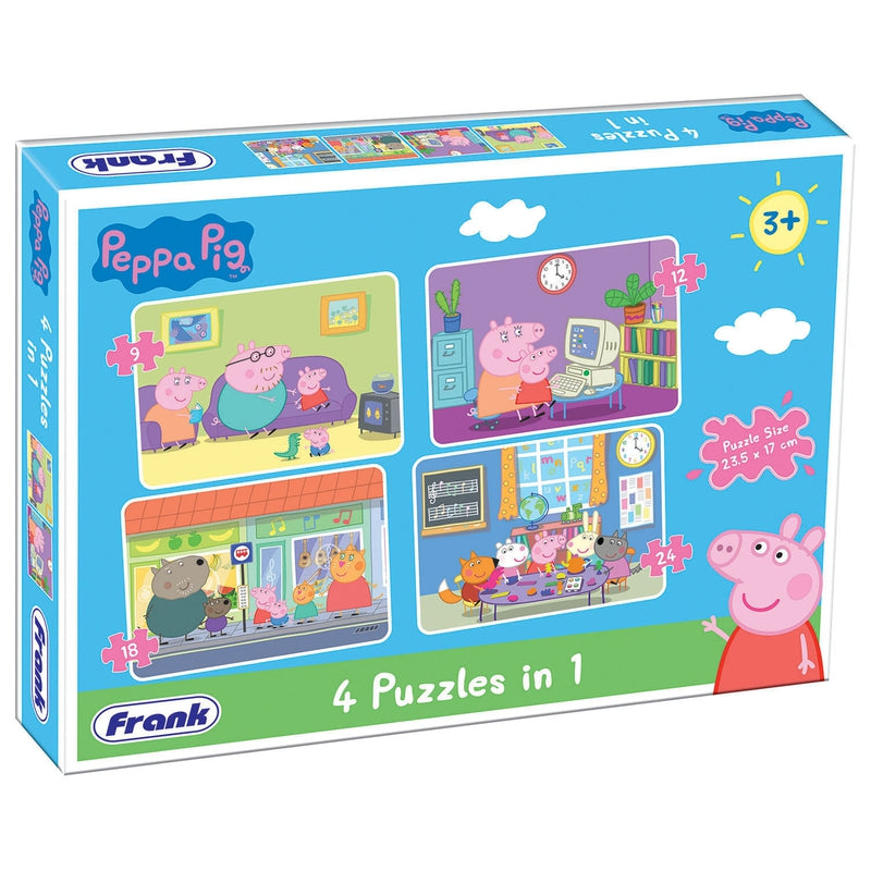 Peppa Pig - 4 in 1 Puzzle - 9, 12, 18 & 24 Pieces