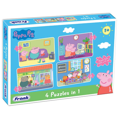 Peppa Pig - 4 in 1 Puzzle - 9, 12, 18 & 24 Pieces