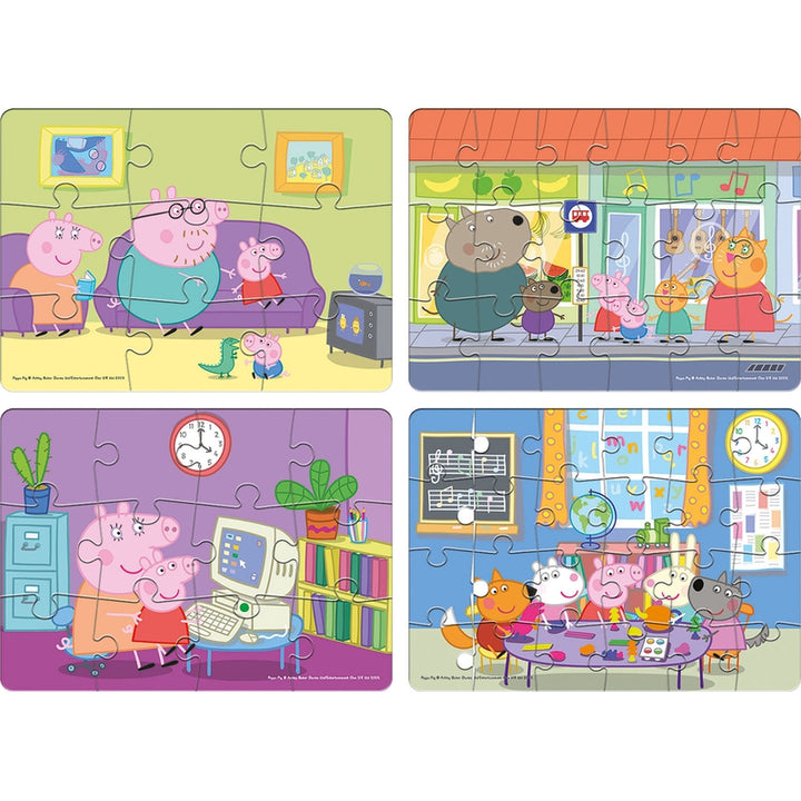 Peppa Pig - 4 in 1 Puzzle - 9, 12, 18 & 24 Pieces