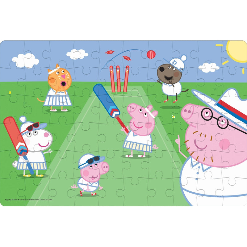 Peppa Pig Playing Cricket - 60 Pieces Puzzle