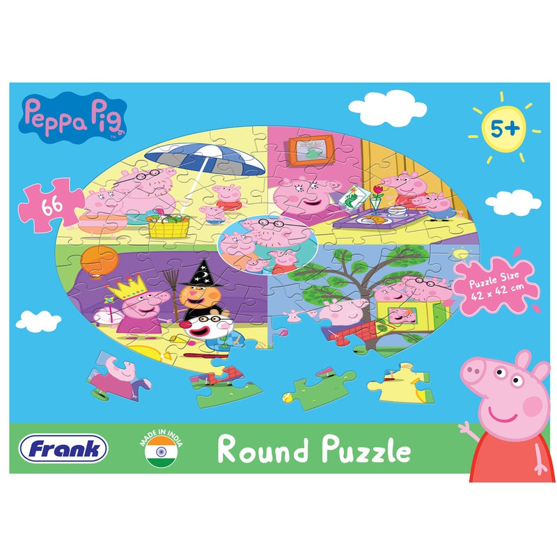 Peppa Pig - 66 Pieces Round Puzzle