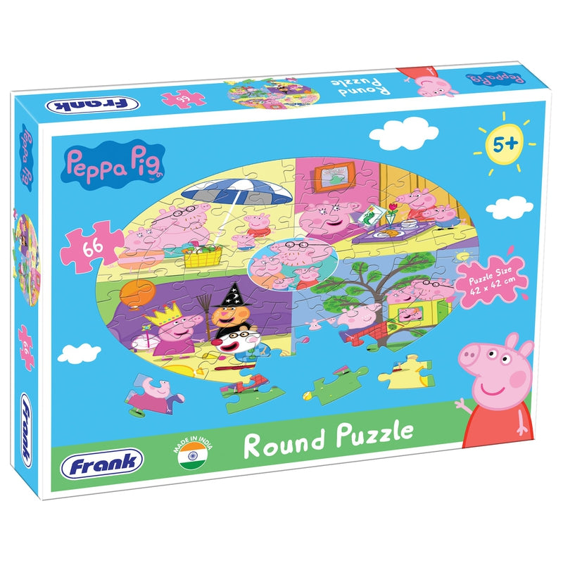 Peppa Pig - 66 Pieces Round Puzzle