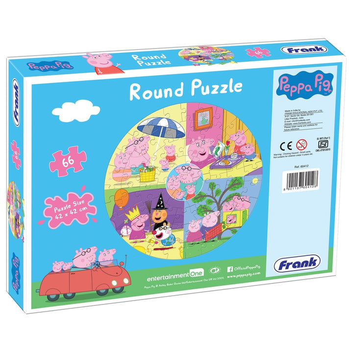 Peppa Pig - 66 Pieces Round Puzzle