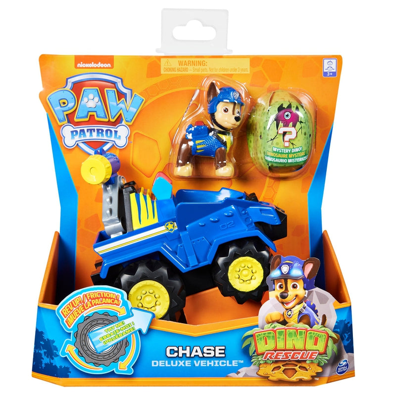 Paw Patrol Dino Rescue Chase’s Deluxe Rev Up Vehicle With Mystery Dinosaur Figure