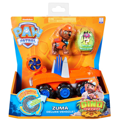 Paw Patrol Dino Rescue Zuma’s Deluxe Rev Up Vehicle With Mystery Dinosaur Figure