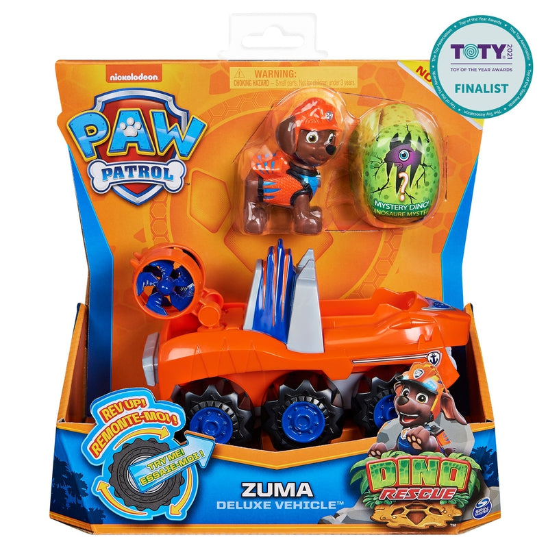 Paw Patrol Dino Rescue Zuma’s Deluxe Rev Up Vehicle With Mystery Dinosaur Figure