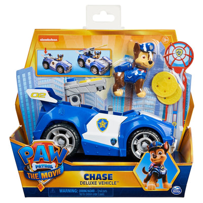 Paw Patrol Chase’s Deluxe Movie Transforming Toy Car with Collectible Action Figure