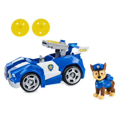 Paw Patrol Chase’s Deluxe Movie Transforming Toy Car with Collectible Action Figure