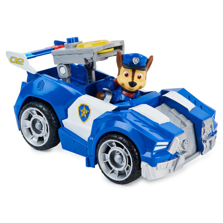 Paw Patrol Chase’s Deluxe Movie Transforming Toy Car with Collectible Action Figure