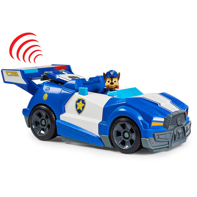 Paw Patrol Chase 2-in-1 Transforming Movie City Cruiser Toy Car with Motorcycle, Lights, Sounds and Action Figure