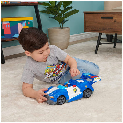 Paw Patrol Chase 2-in-1 Transforming Movie City Cruiser Toy Car with Motorcycle, Lights, Sounds and Action Figure