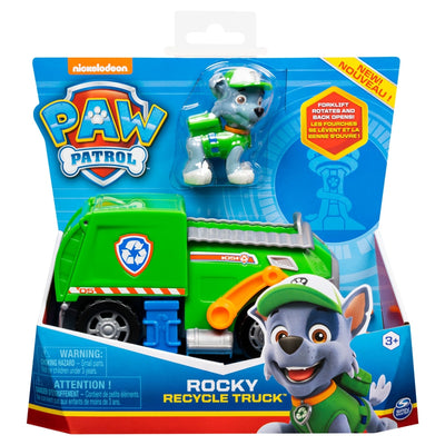 Paw Patrol Rocky's Recycle Truck Vehicle with Collectible Figure