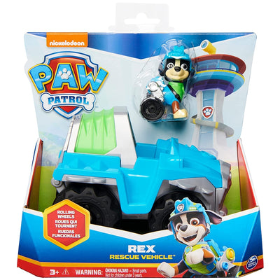 Paw Patrol Rex Basic Vehicle with Collectible Figure