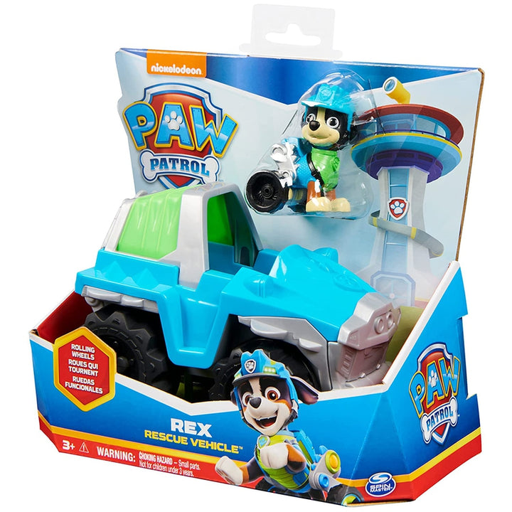 Paw Patrol Rex Basic Vehicle with Collectible Figure