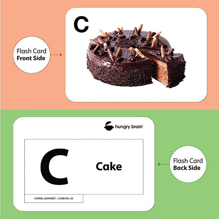 Educational Capital Alphabet Flash Cards for Kids Early Learning