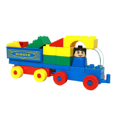 Kinder Blocks Car, Tanker & Dumper (Building Blocks Set) - 30 Pieces