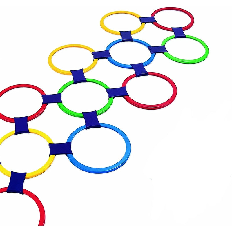 Hopscotch Ring Game (13 Multi-Colored Plastic Rings and Connectors)