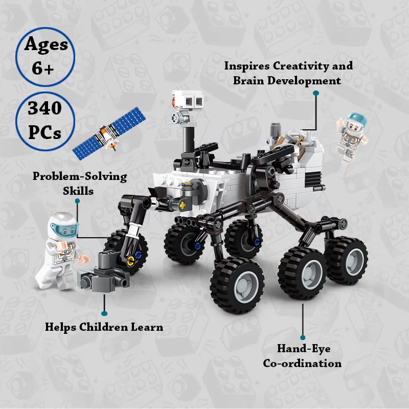 Aerospace Mars Rover Toy Building Blocks Kit (340 Pcs)