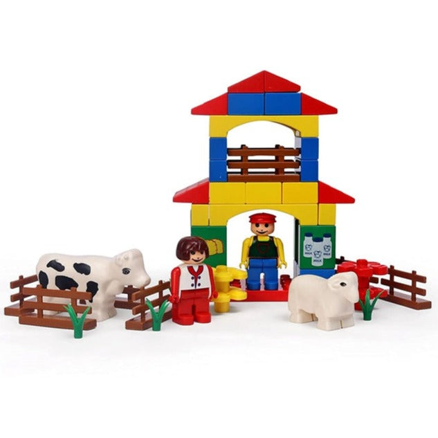 Kinder Blocks Dairy Farm PVC Bag (Building Blocks Set) – 64 Pieces