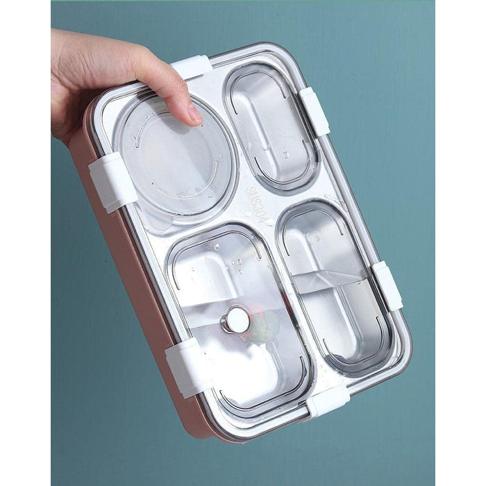 4 Compartment Lunch Box Stainless Steel Tiffin Box