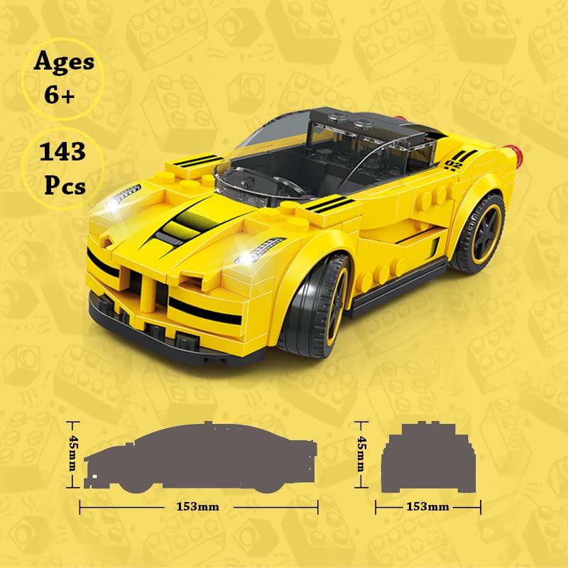 Yellow Ferrari DIY Blocks (143 Pieces)