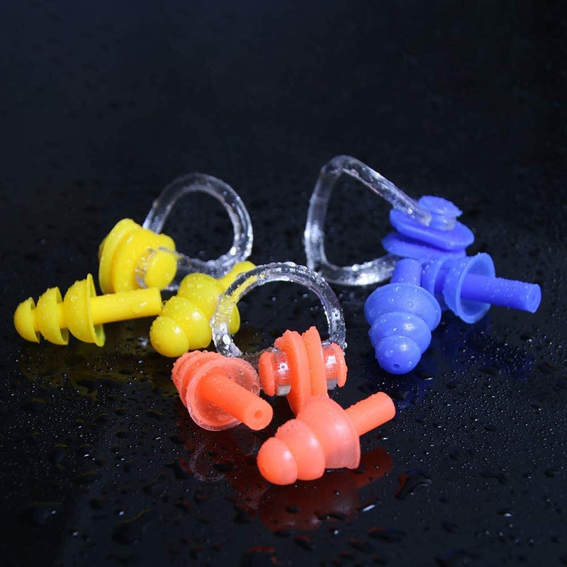 Waterproof Silicone Swimming Earplugs Nose Clip Plugs