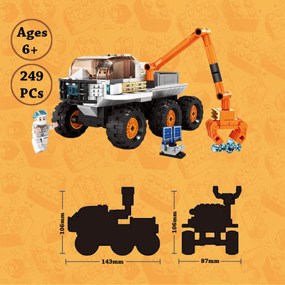 Space Discovering Car Toy Building Blocks Kit (249 Pcs)