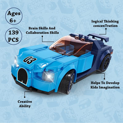 Buggati Chiron Blue colour (139 Pieces)