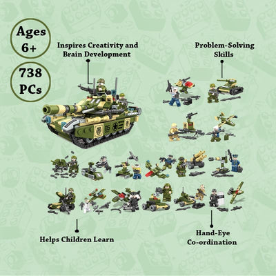 Army Tank Building Block Set (360 Pcs)