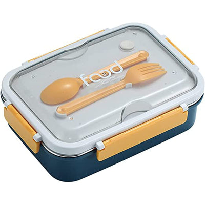 Stainless Steel Bento Box (Sealed & Leak-proof Lunch Box) - Blue