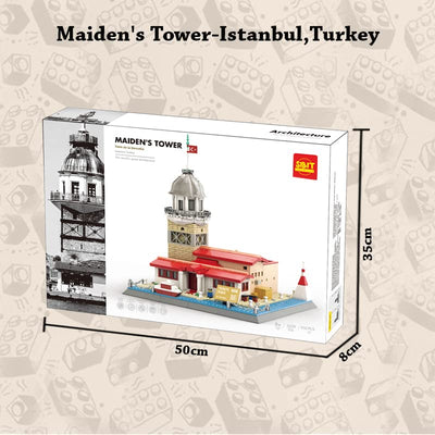 Istanbul Maiden's Tower of Moscow Turkey Building Blocks Set (910 Pcs)