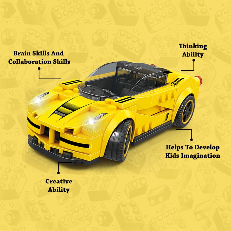 Yellow Ferrari DIY Blocks (143 Pieces)