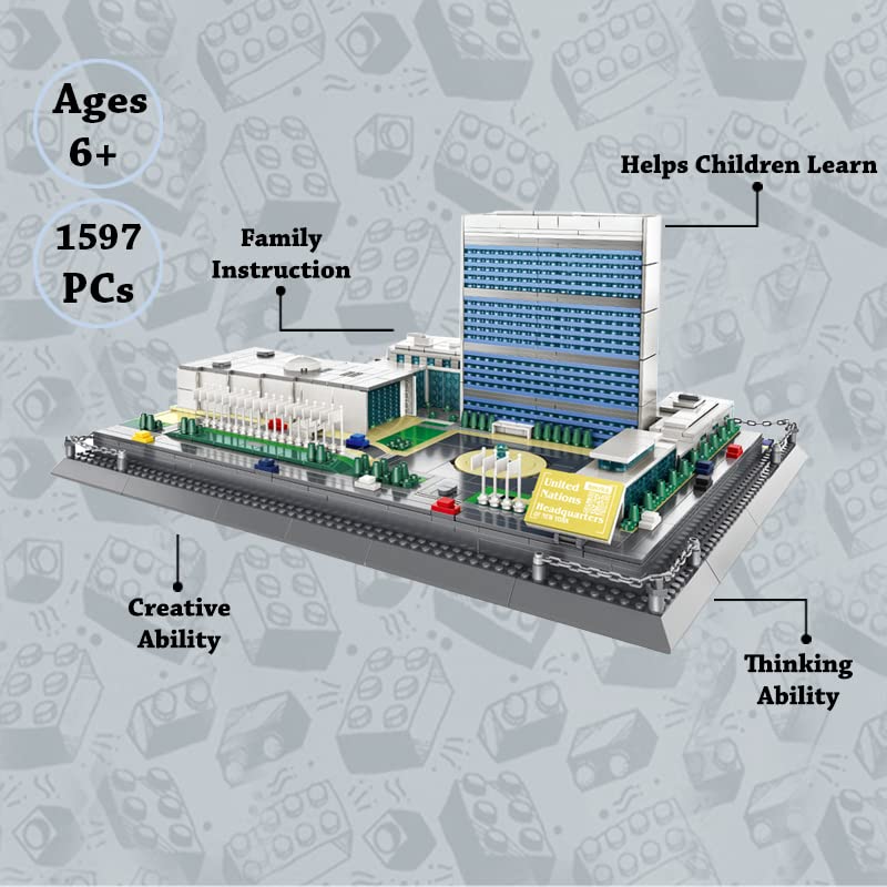 The  United Nations Headquarter Building Blocks Toy Set (1597 Pieces)