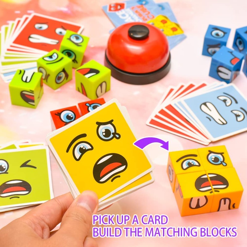 Emoji Expressions Matching Cube Game (16 pcs)