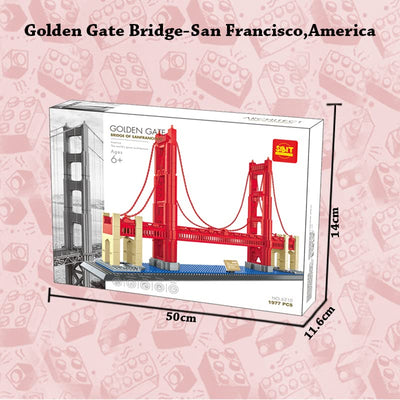 The Golden Gate Bridge of San Francisco Building Blocks Set  (1977 Pieces)