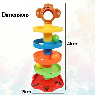 Ball Drop and Roll Swirling Tower (5 Layer Plastic Stack)