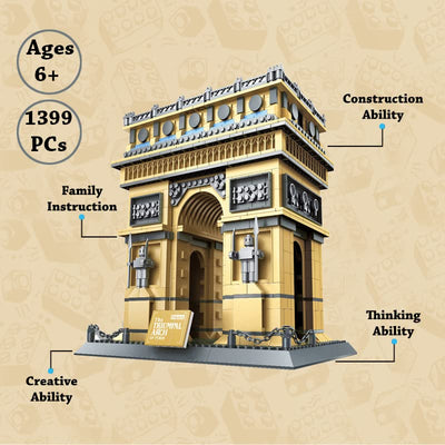 Arc De Triomphe Model Building Block Set  (1399 Pieces)