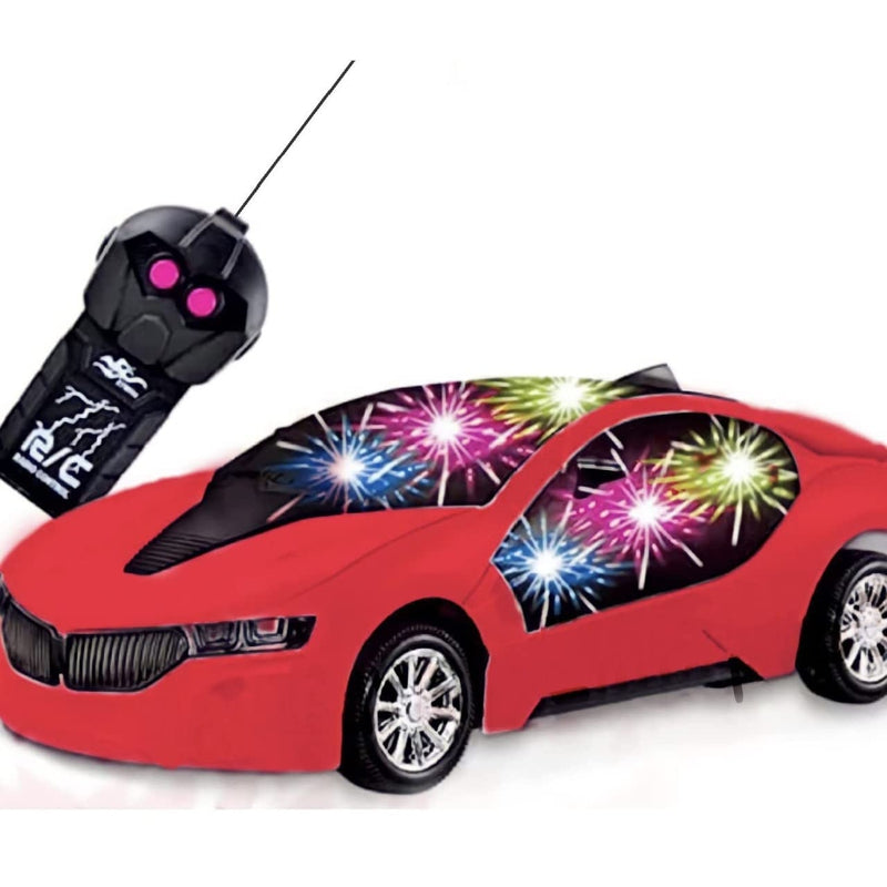 Toy Cloud Remote Control Two way Racing Car with 3D Lights (Multicolor)