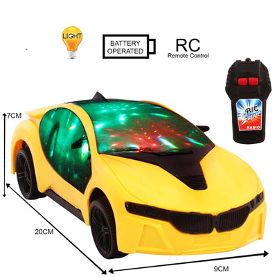 Toy Cloud Remote Control Two way Racing Car with 3D Lights (Multicolor)